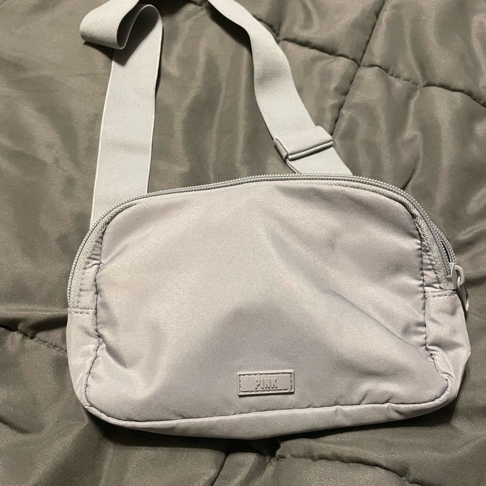 PINK Victoria's Secret Light Gray Bag